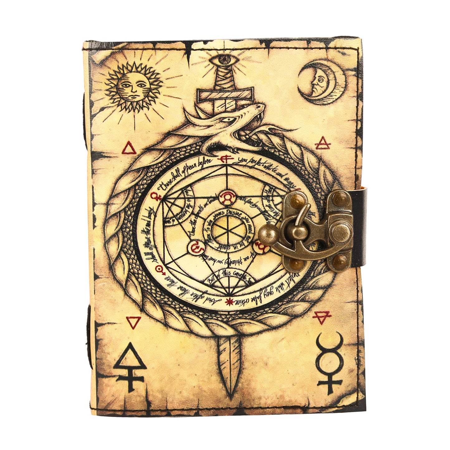 Various Designs Book of Spells Leather Bound Journal