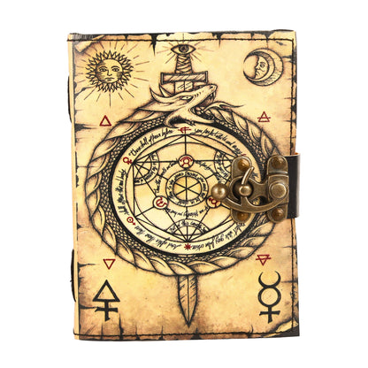 Various Designs Book of Spells Leather Bound Journal