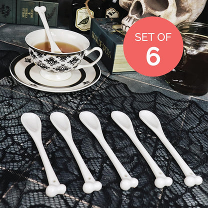 Ceramic Bone Spoons - Set of 6
