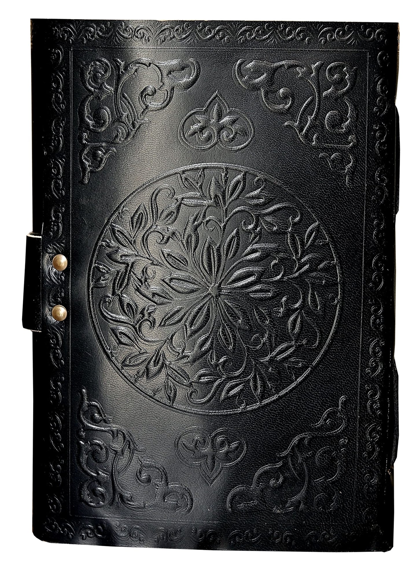 Tripple Moon Blue Lapiz Embossed Vintage Leather Journal