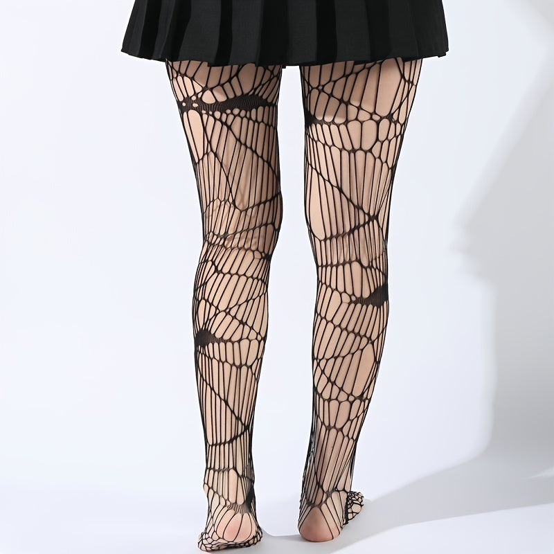 Bat Patterned Fishnet Tights