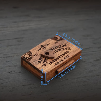 Miniature Wooden Ouija Board with Drawer