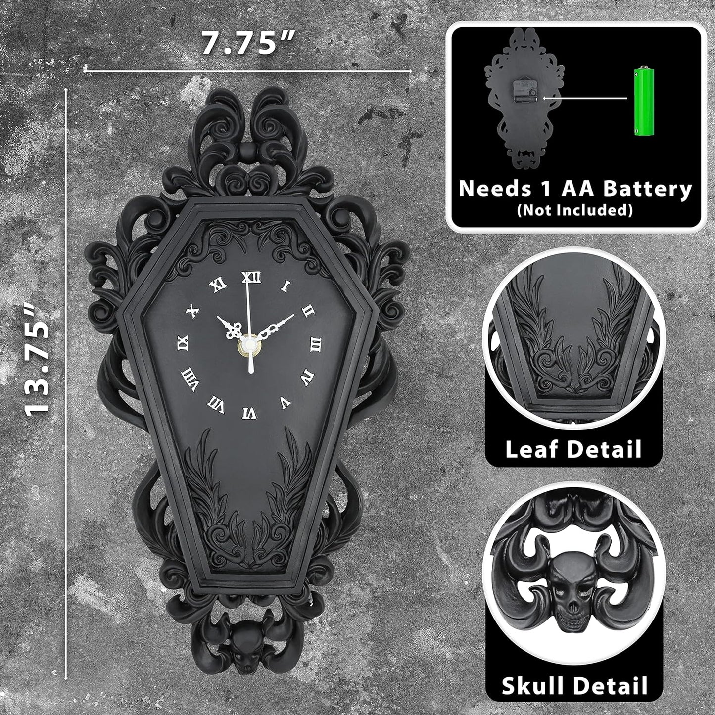 Coffin Wall Clock