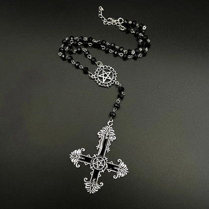 Inverted Cross Pentagram Rosary