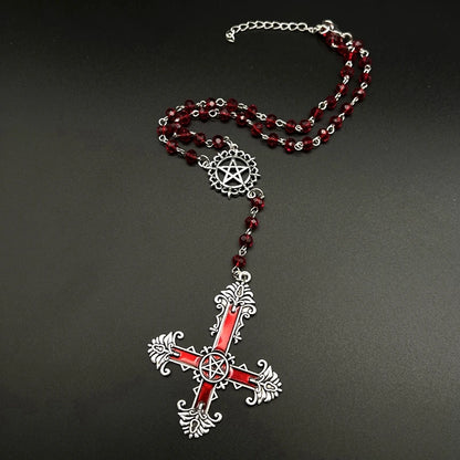 Inverted Cross Pentagram Rosary