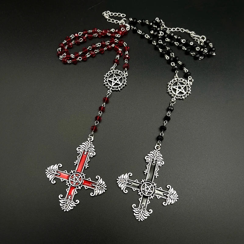 Inverted Cross Pentagram Rosary