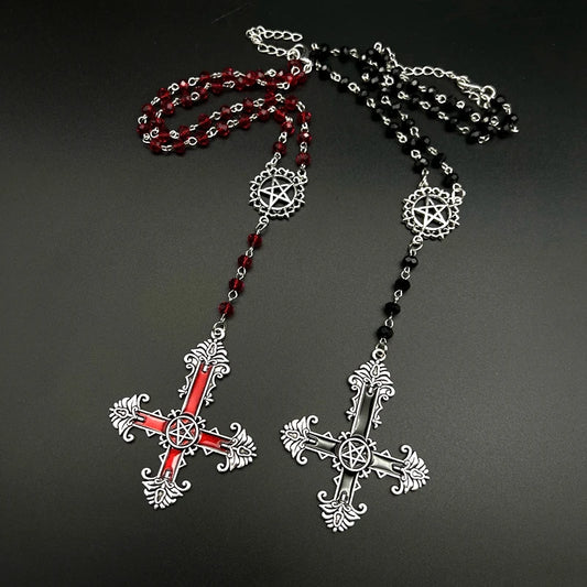 Inverted Cross Pentagram Rosary