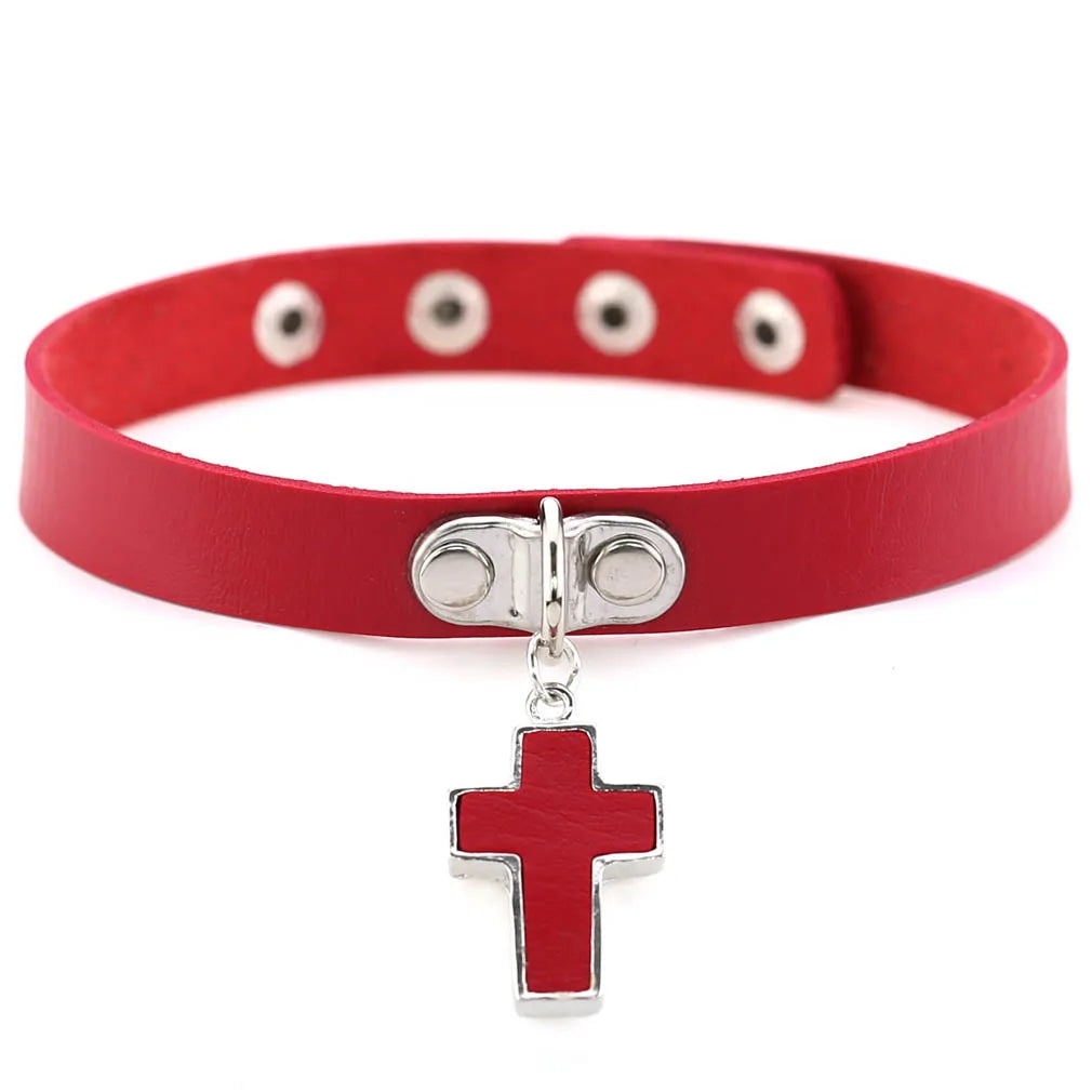 Red Punk Choker Necklace