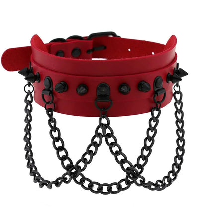 Red Punk Choker Necklace