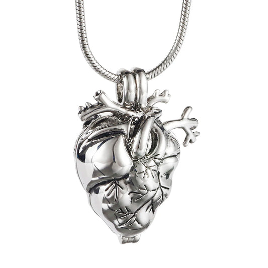 Anatomical Heart Cremation Necklace