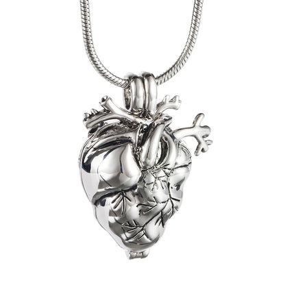Anatomical Heart Cremation Necklace