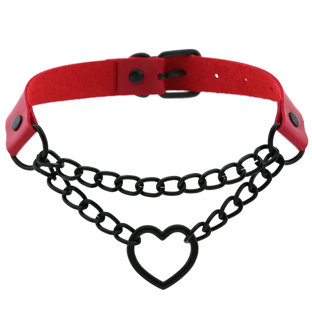 Red Punk Choker Necklace