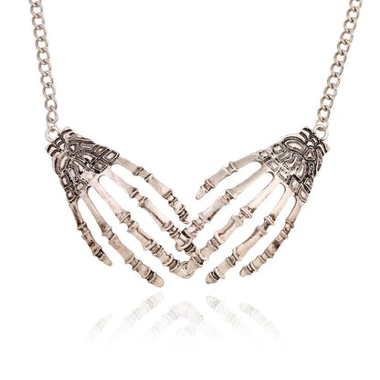 Skeleton Hands Necklace