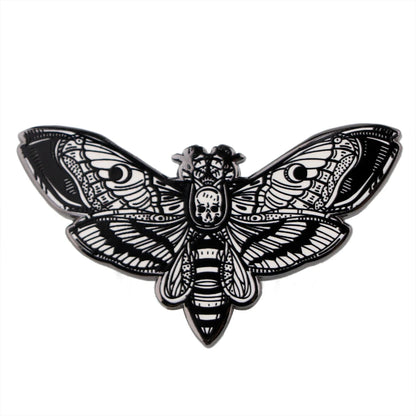 Death moth enamel pin