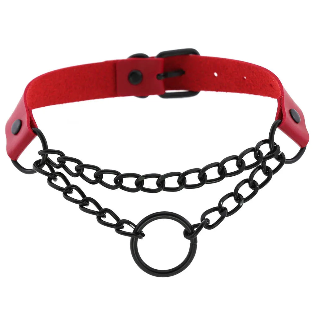 Red Punk Choker Necklace