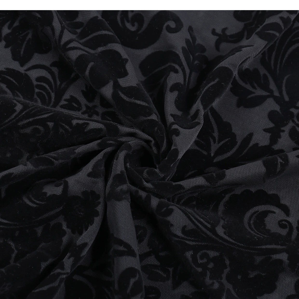 Scrappy Lace Style Black Dress