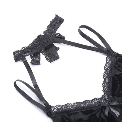 Scrappy Lace Style Black Dress