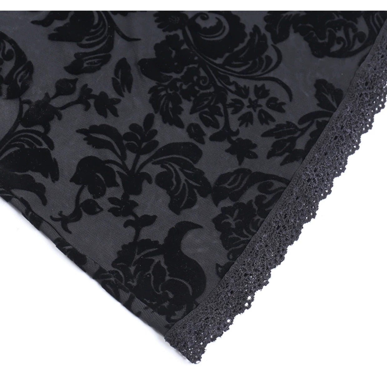 Scrappy Lace Style Black Dress