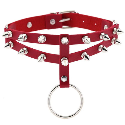 Red Punk Choker Necklace