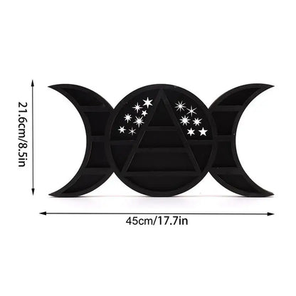 Triple Moon Wall Mounted Display Shelf