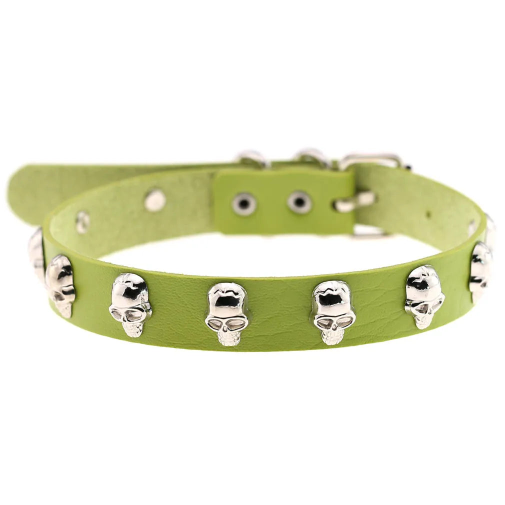Green Gothic Punk Choker Necklaces