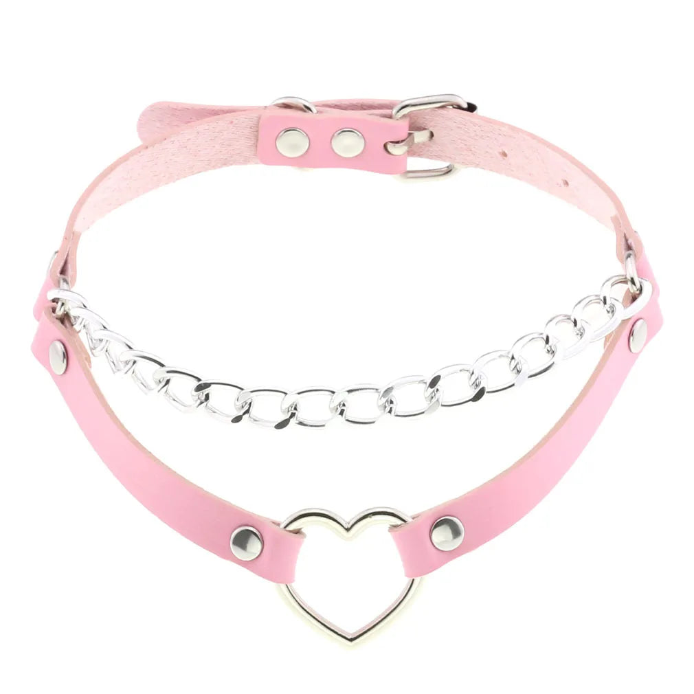Pink Punk Choker Necklace