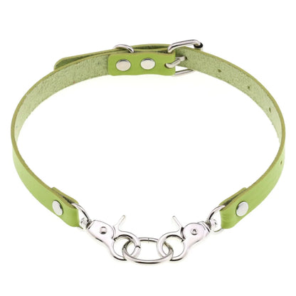 Green Gothic Punk Choker Necklaces