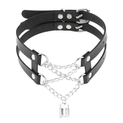 Black Punk Goth Choker Necklace