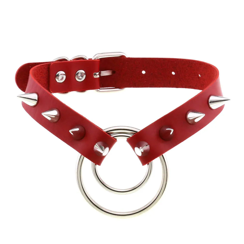 Red Punk Choker Necklace