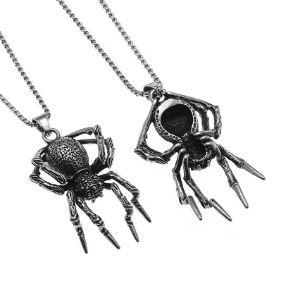 Punk Spider Pendant Necklace