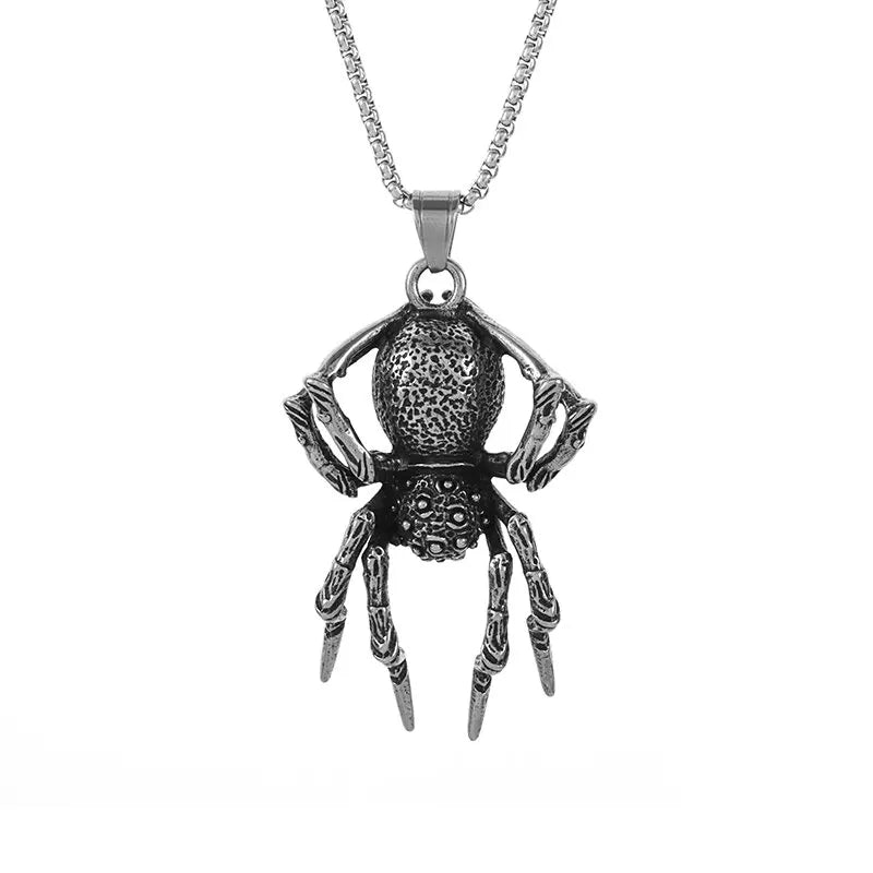 Punk Spider Pendant Necklace