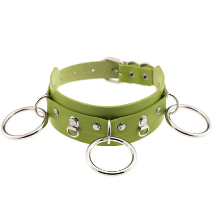 Green Gothic Punk Choker Necklaces