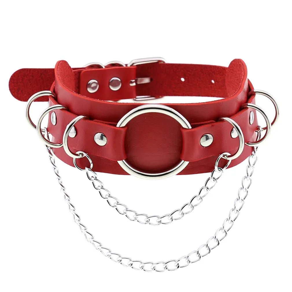 Red Punk Choker Necklace