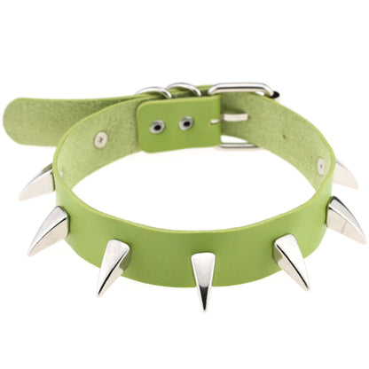 Green Gothic Punk Choker Necklaces