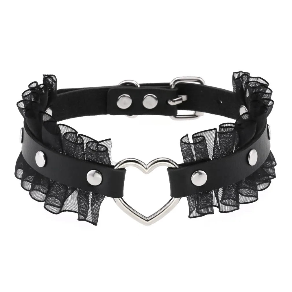 Black Punk Goth Choker Necklace