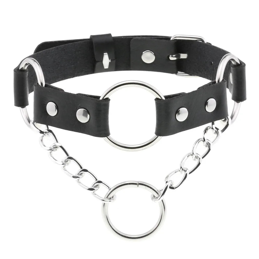 Black Punk Goth Choker Necklace
