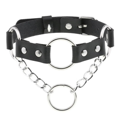 Black Punk Goth Choker Necklace