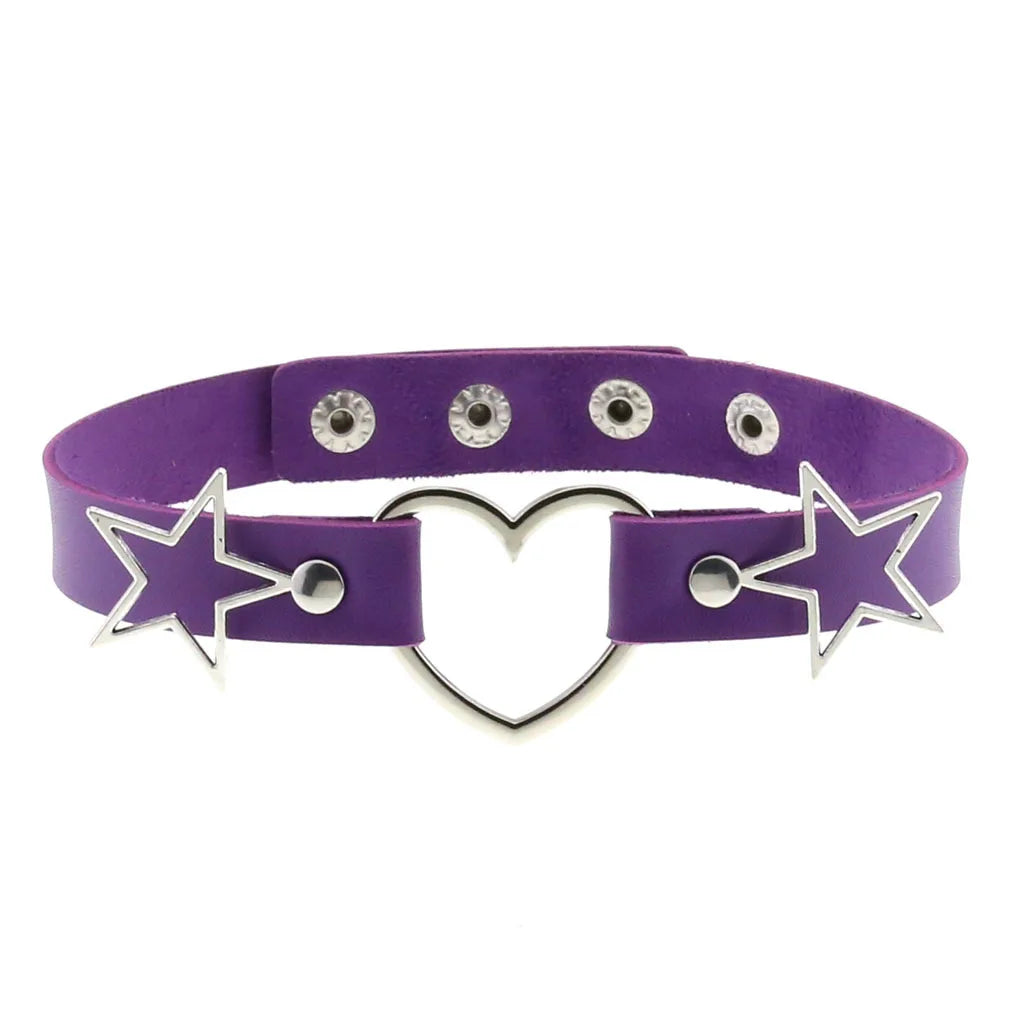 Purple Punk Choker Necklace