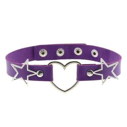 Purple Punk Choker Necklace