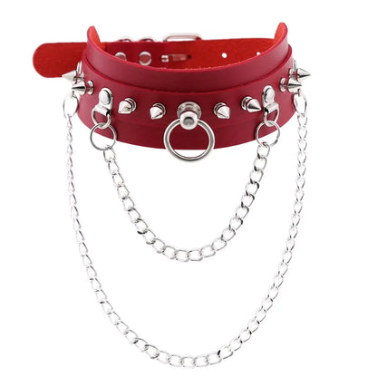 Red Punk Choker Necklace
