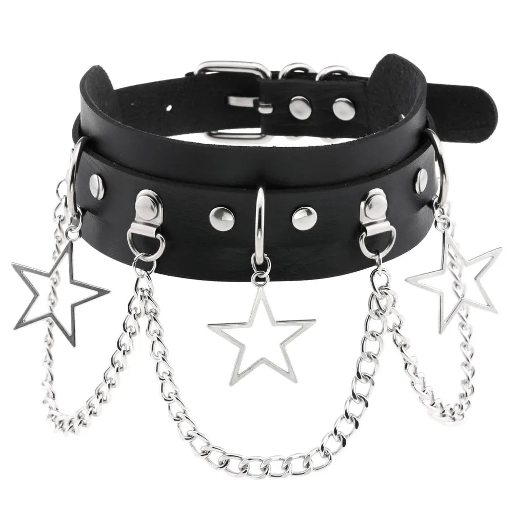 Black Punk Goth Choker Necklace