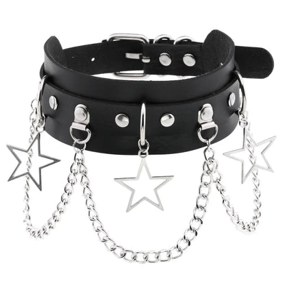 Black Punk Goth Choker Necklace