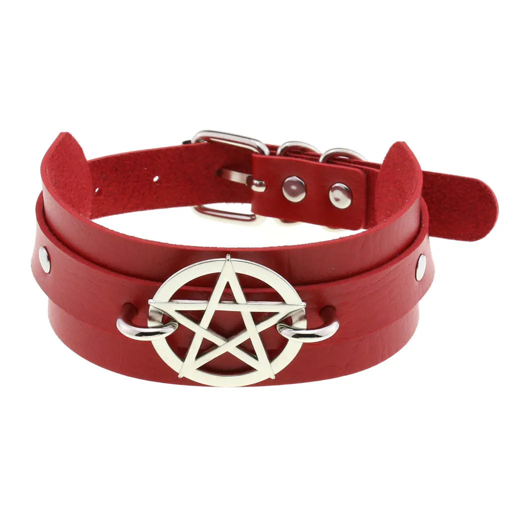 Red Punk Choker Necklace