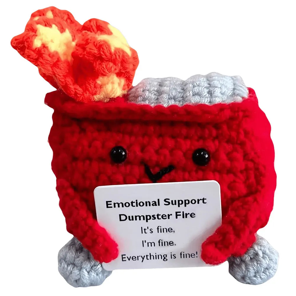 Emotional Support Dumpster Fire with Encouraging Card