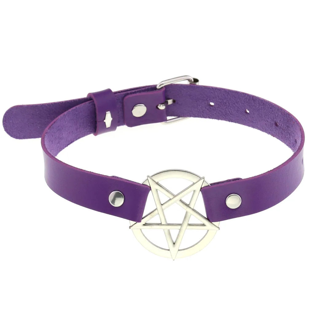 Purple Punk Choker Necklace