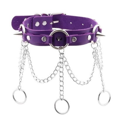 Purple Punk Choker Necklace