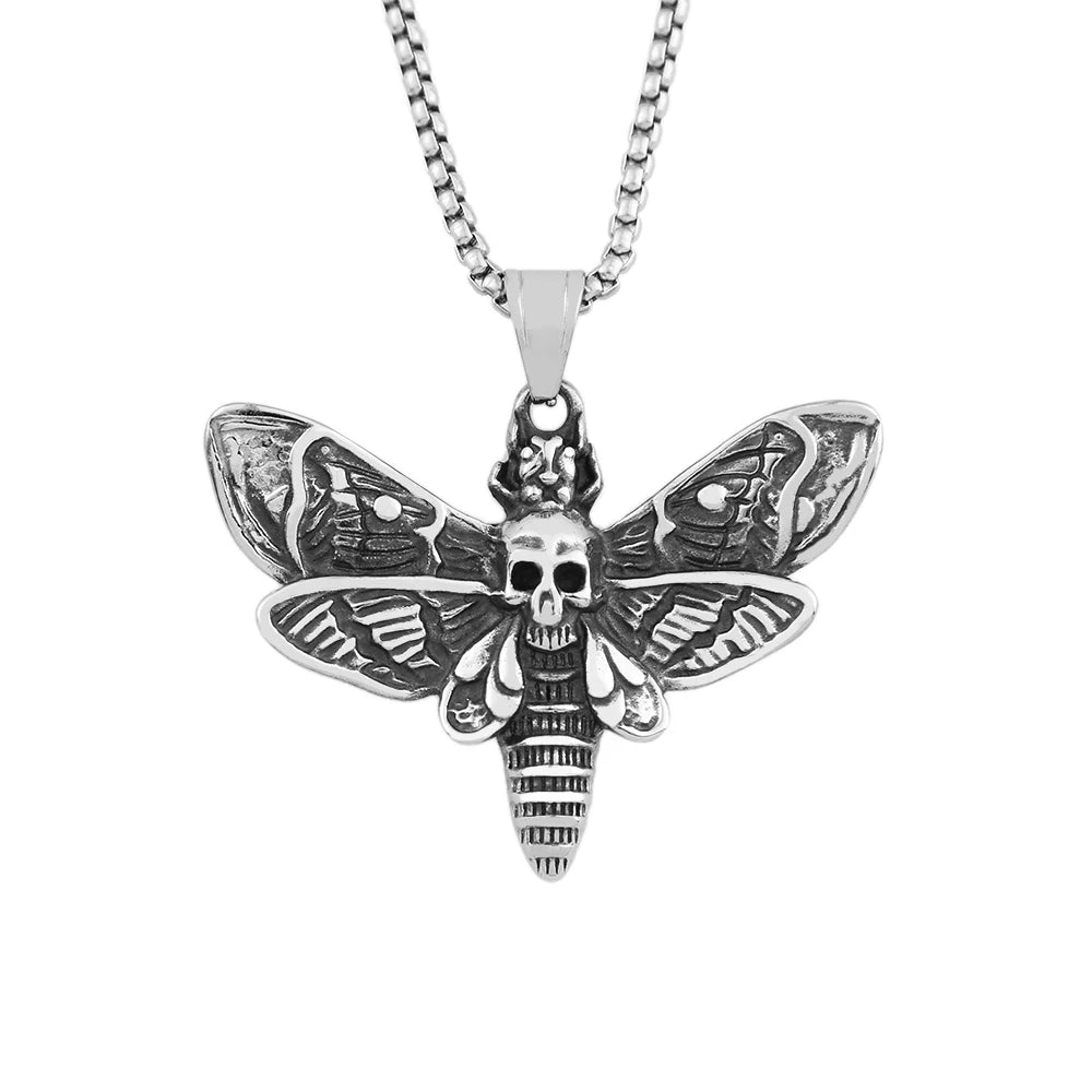 Vintage Death Head Moth Necklace