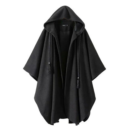 Vintage Gothic Black Hooded Cloak
