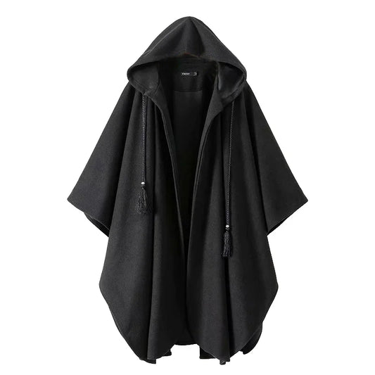 Vintage Gothic Black Hooded Cloak
