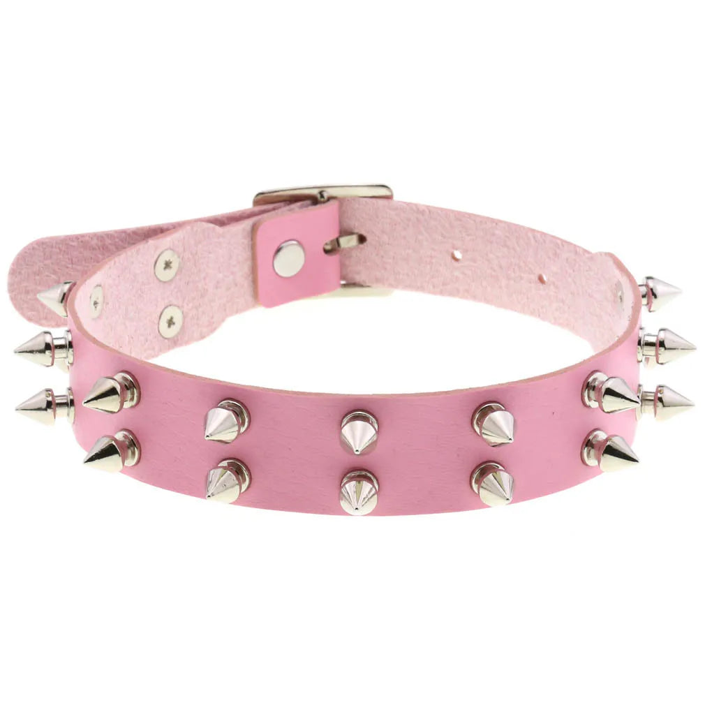 Pink Punk Choker Necklace